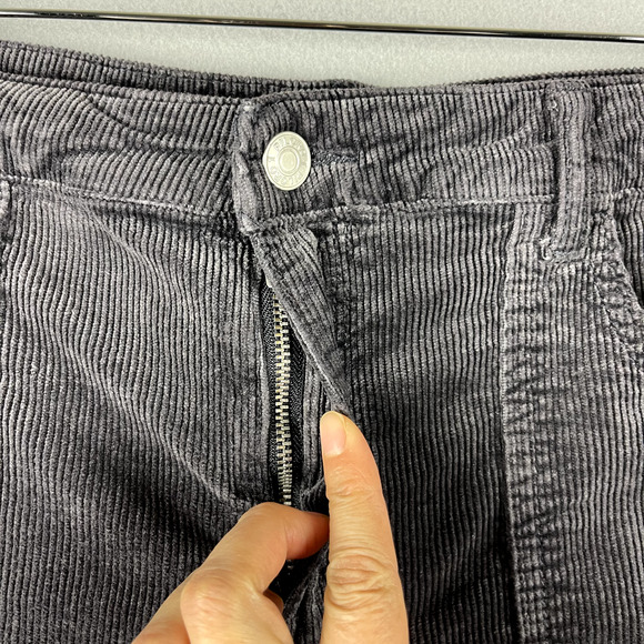 Anthropologie Pilcro The Icon Corduroy Flare Leg Pant Womens 32 Black Retro - Picture 5 of 16